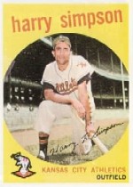1959 Topps Baseball Cards      333     Harry Simpson